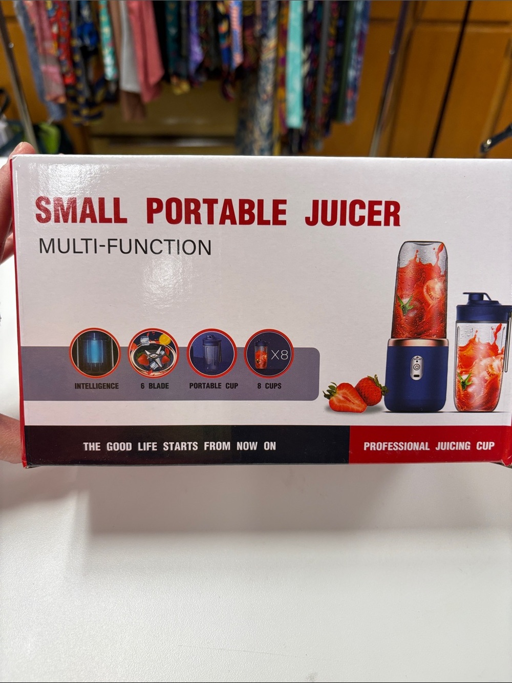 Small Portable Juicer Blender - Navy Blue